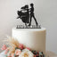 Personalised Prince & Princess Wedding Cake Topper – Names in Black Glitter