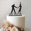 Personalised Latin Dance Couple Cake Topper – Name in Black Glitter
