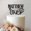 Personalised Hot Air Balloon Birthday Cake Topper – Name & Age in Black Glitter