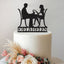 Personalised Date Night Couple Cake Topper – Names in Black Glitter