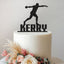 Personalised Discus Thrower Cake Topper – Name in Black Glitter