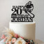 Personalised Chainsaw Birthday Cake Topper – Name & Age in Black Glitter