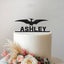 Personalised Pterodactyl Wings Cake Topper – Name in Black Glitter