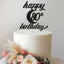 Personalised Crescent Moon Birthday Cake Topper – Age in Black Glitter