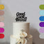 Personalised Good Luck Cake Topper with Name and Star in Black Glitter