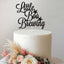 Little Boo Brewing Stars Baby Shower Cake Topper in Black Glitter