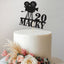 Personalised Vintage Film Camera Birthday Cake Topper – Name & Age in Black Glitter