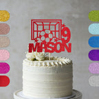 Personalised Football Cake Topper with Name and Age – Custom Birthday Cake Decoration