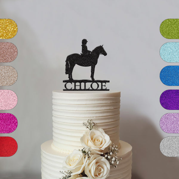 Personalised Pony Rider Cake Topper – Name - hero