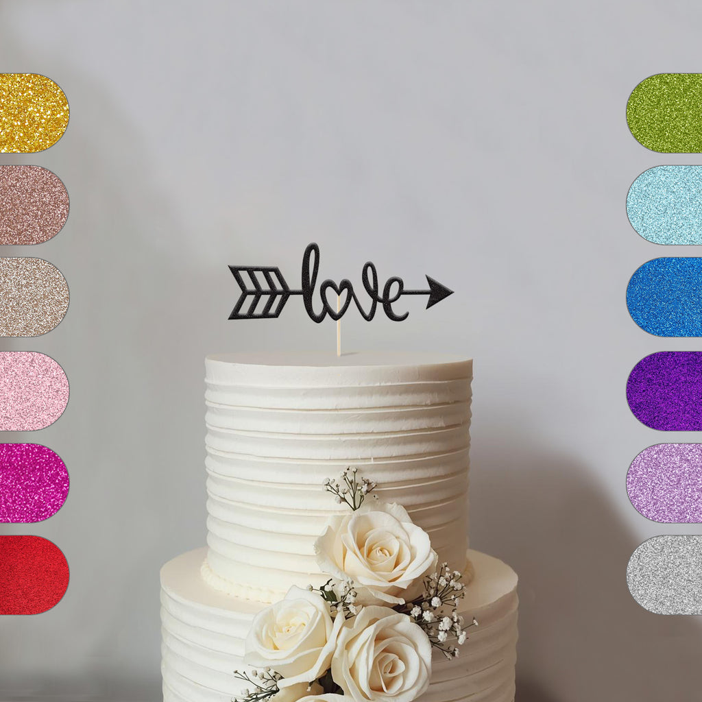 Love Heart and Arrow Cake Topper - hero