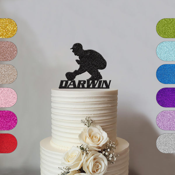 Personalised Cricket Wicket Keeper Cake Topper – Name - hero
