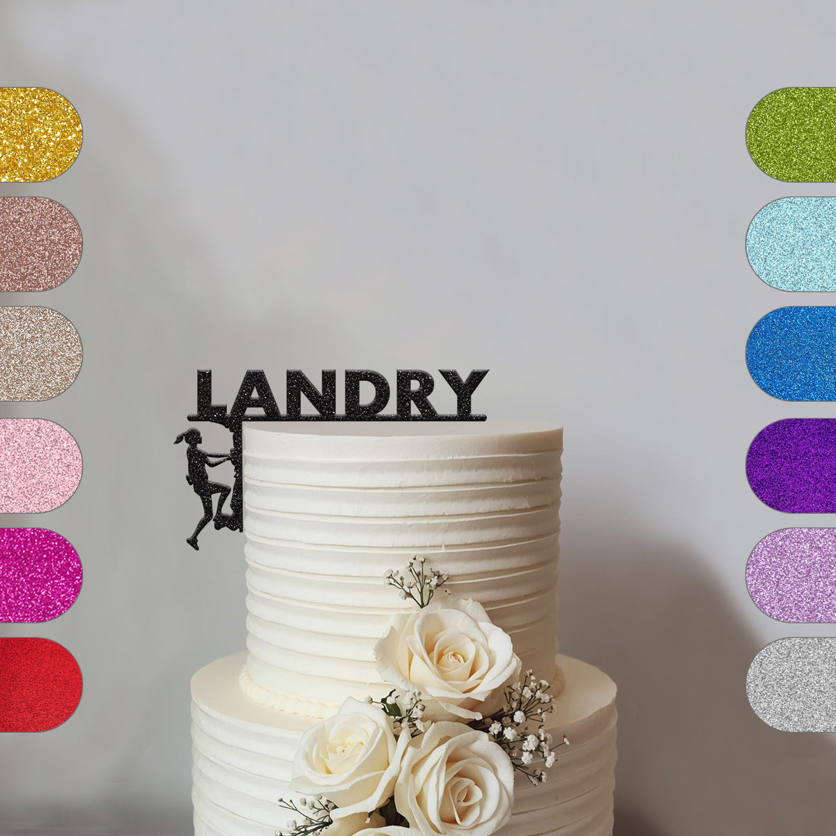 Personalised Rock Climber Cake Edge Topper – Name - hero