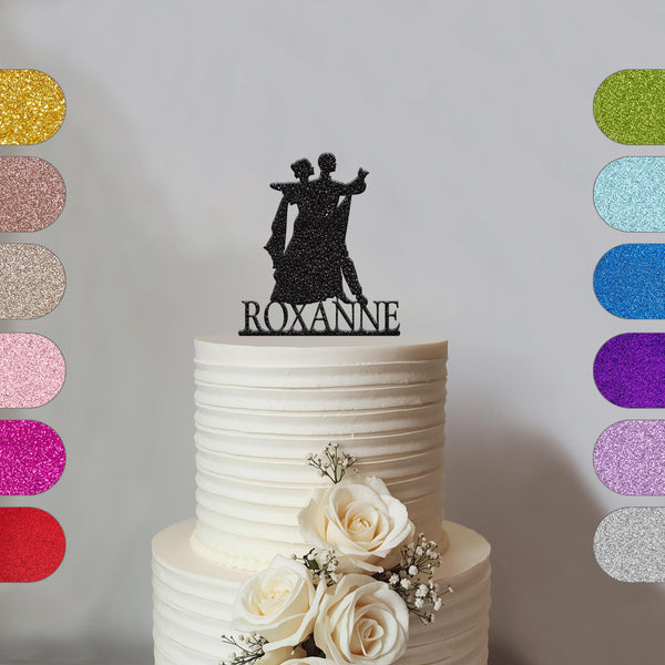 Personalised Ballroom Dancing Cake Topper – Name - hero
