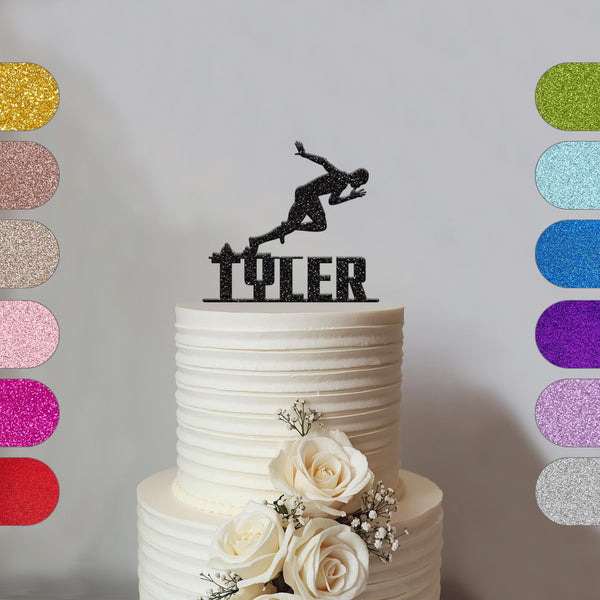 Personalised Runner Cake Topper with Name - hero