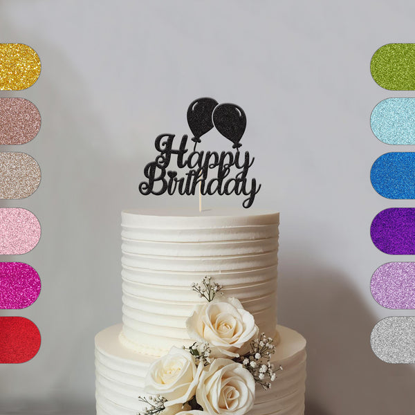 Happy Birthday Balloons Cake Topper - hero