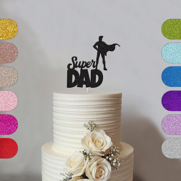Super Dad Superhero Cake Topper - hero