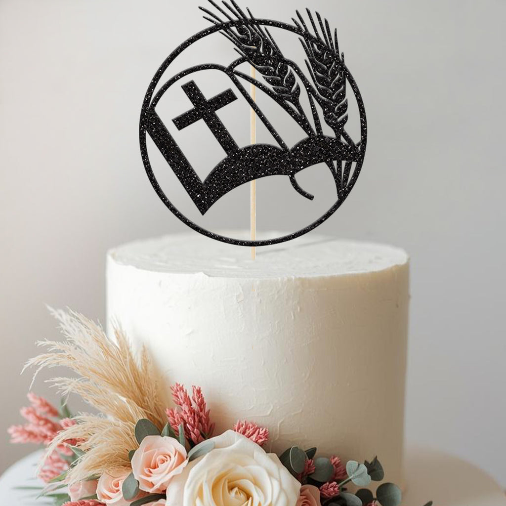Bible and Wheat First Holy Communion Cake Topper - view 2