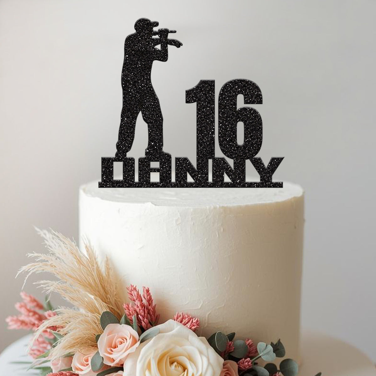 Personalised Rapper Cake Topper – Name & Age - view 2