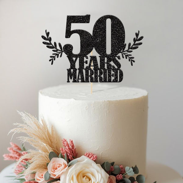 Personalised Years Married Leaf Cake Topper – Year - view 2