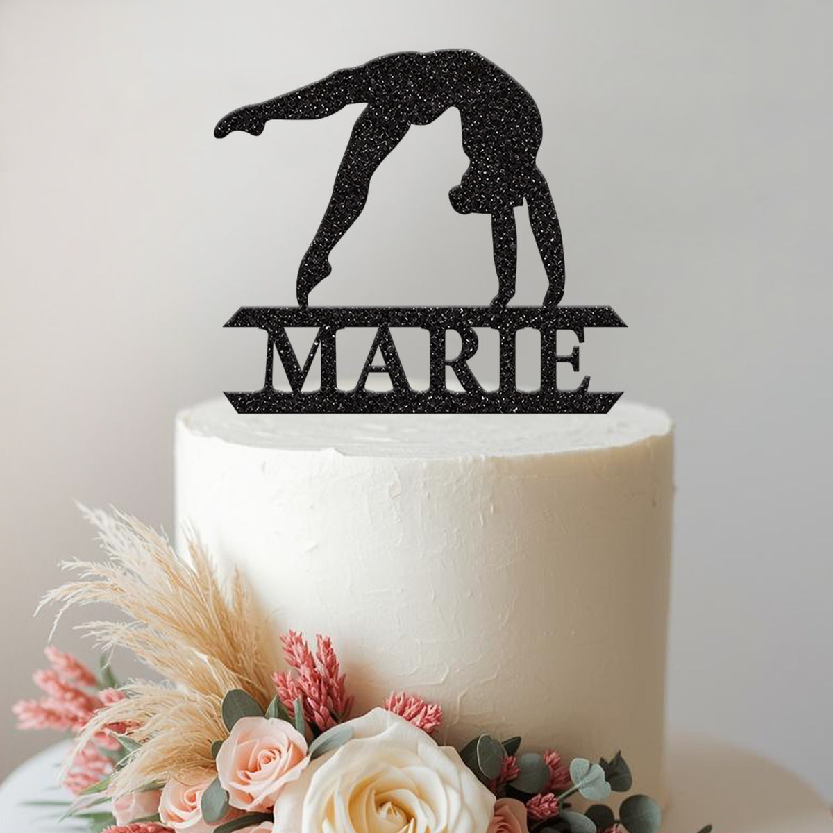 Personalised Gymnast Backbend Cake Topper – Name - view 2 Main image