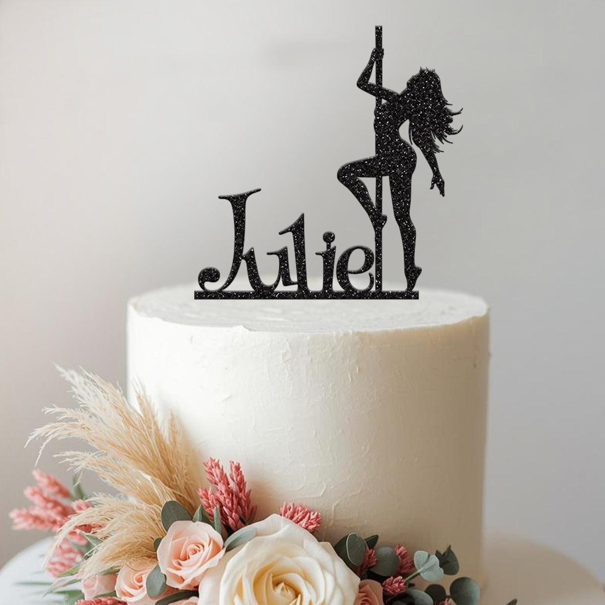 Personalised Pole Dancer Cake Topper – Name - view 2