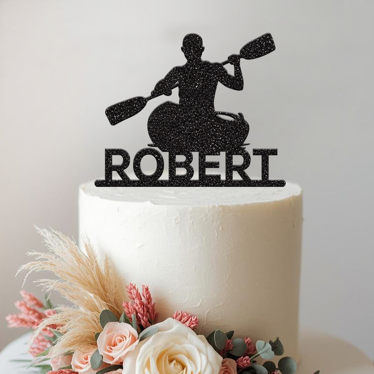 Personalised Kayaker Cake Topper – Name - view 2 Main image