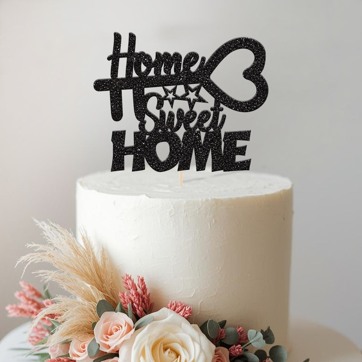 Home Sweet Home Heart Key Cake Topper - view 2