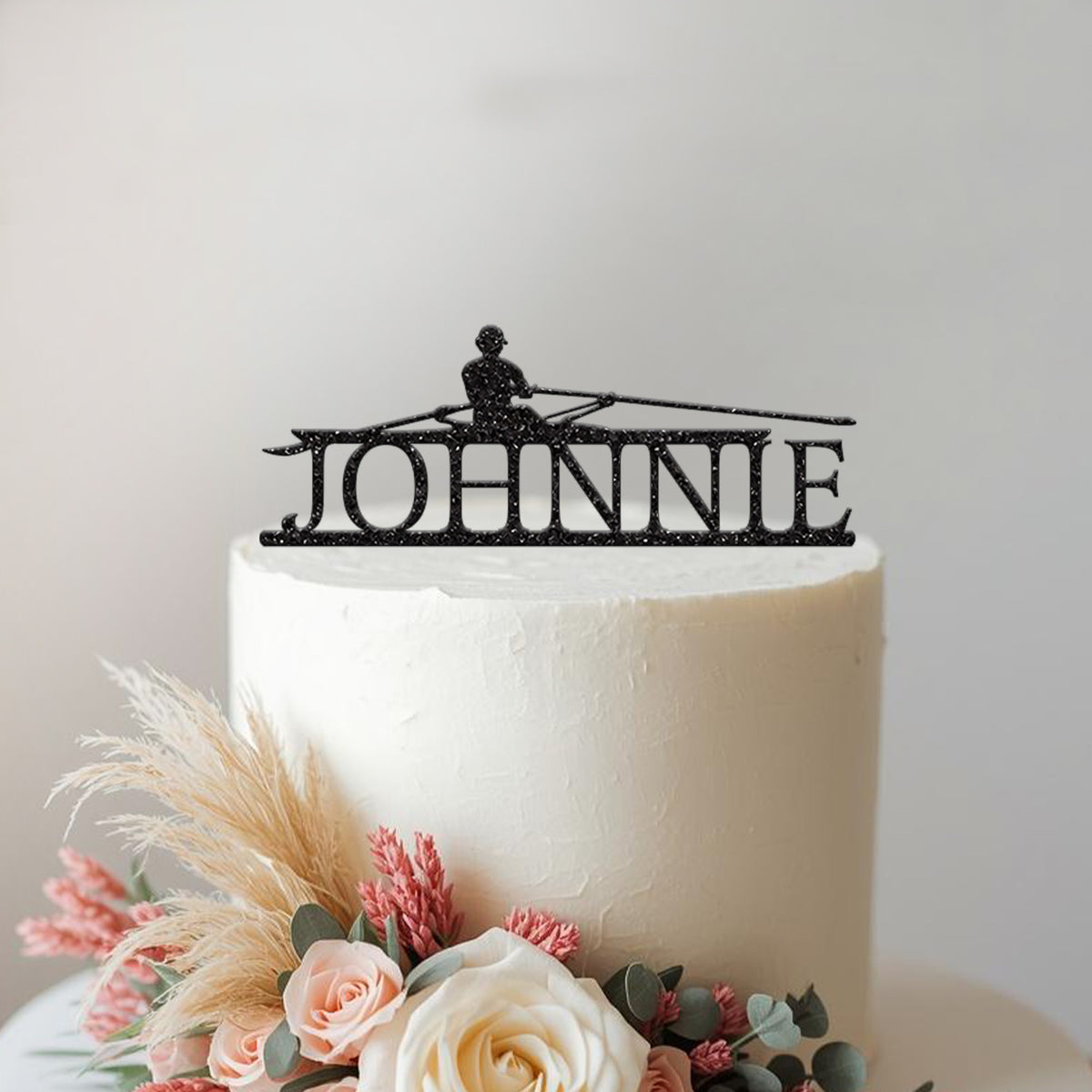 Personalised Rowing Cake Topper – Name - view 2 Main image