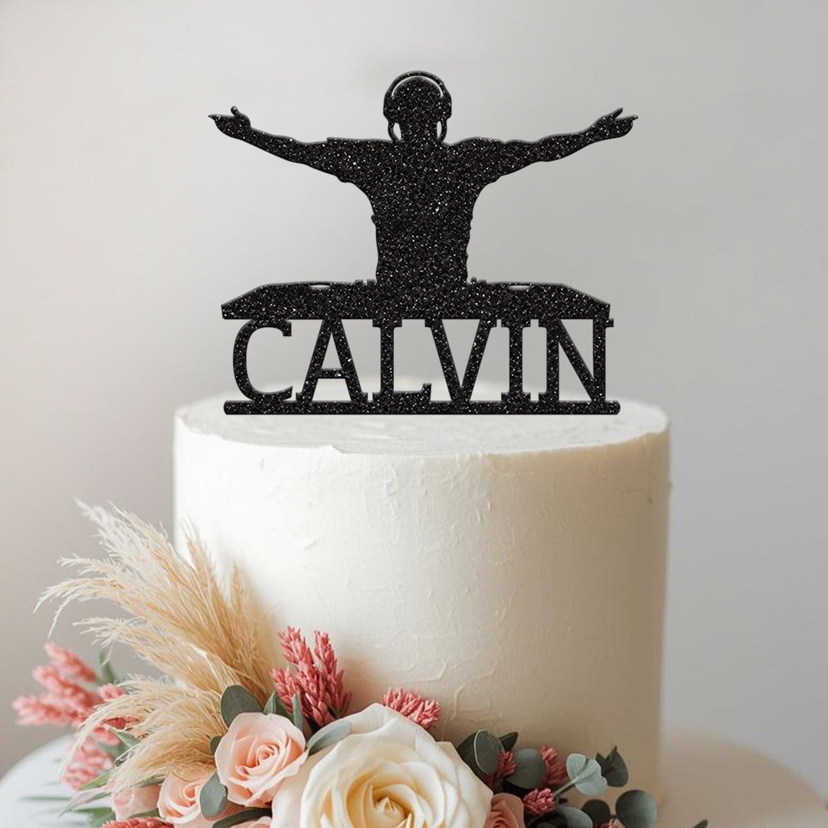 Personalised Male DJ Cake Topper – Name - view 2 Main image
