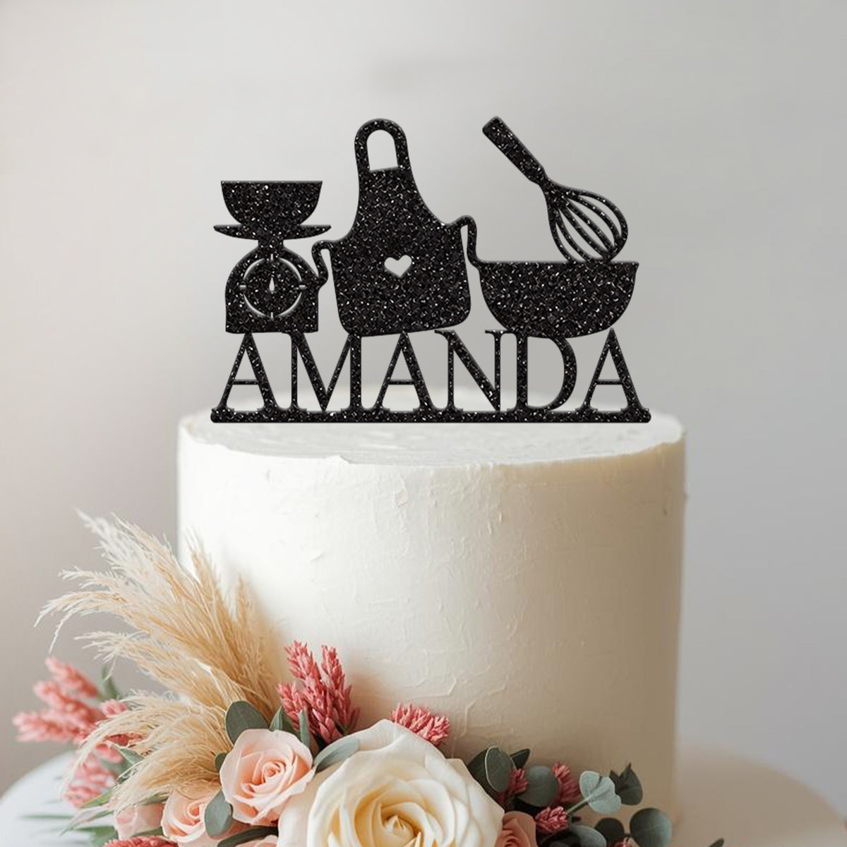Personalised Baking Cake Topper with Name - view 2