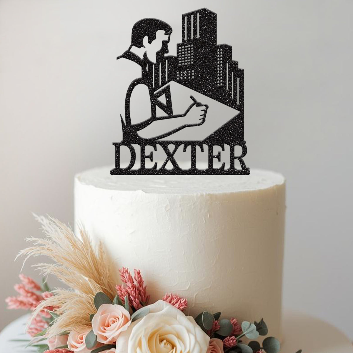 Personalised Architect Cake Topper with Name - view 2