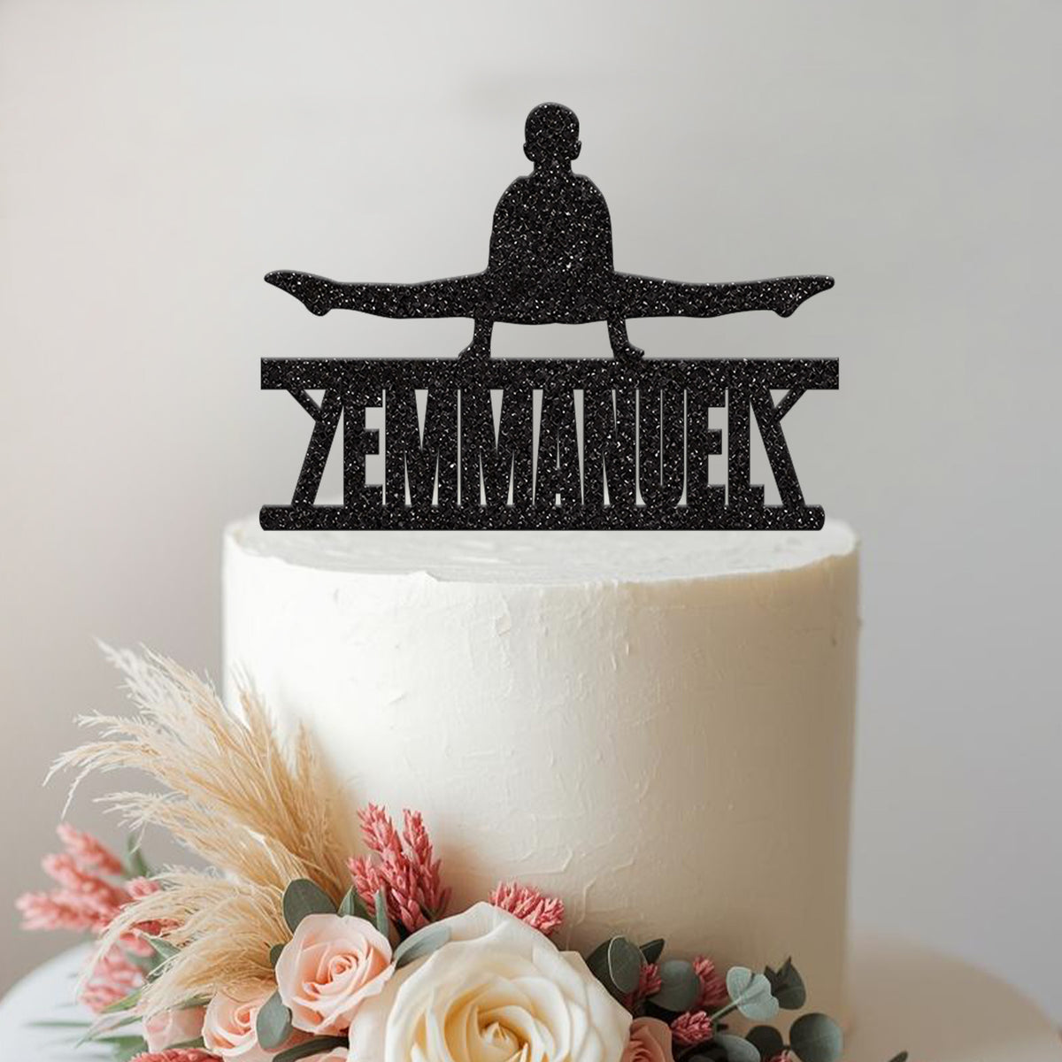 Personalised Gymnastics Cake Topper with Name - view 2 Main image