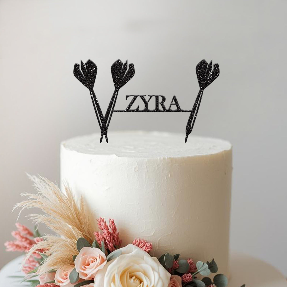 Personalised Darts Cake Topper with Name - view 2