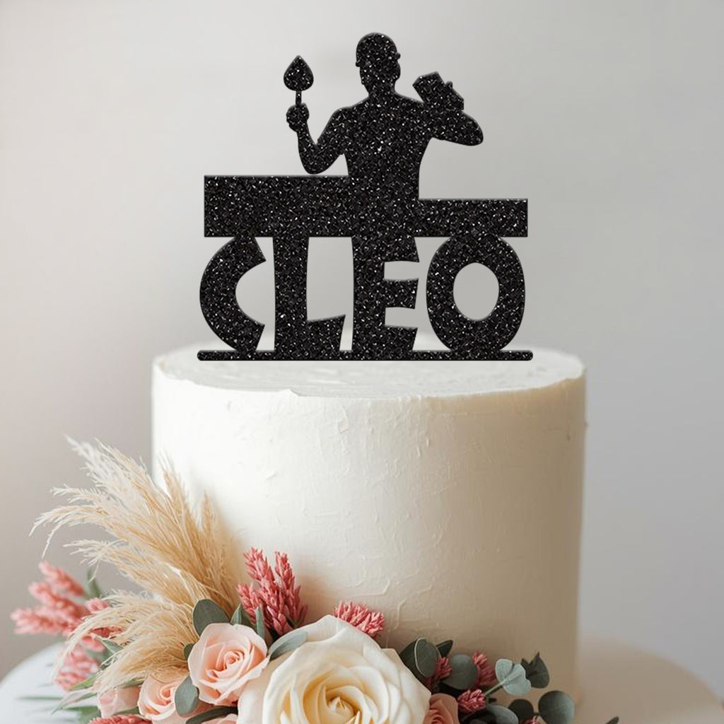 Personalised Bricklayer & Trowel Cake Topper – Name - view 2