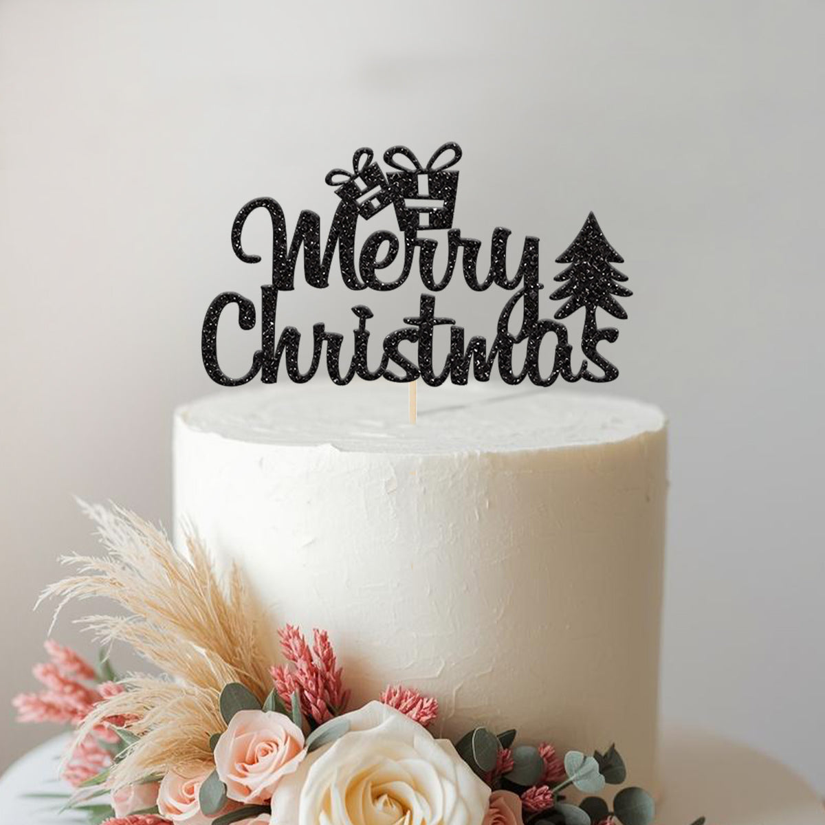 Merry Christmas Gifts and Tree Cake Topper - view 2