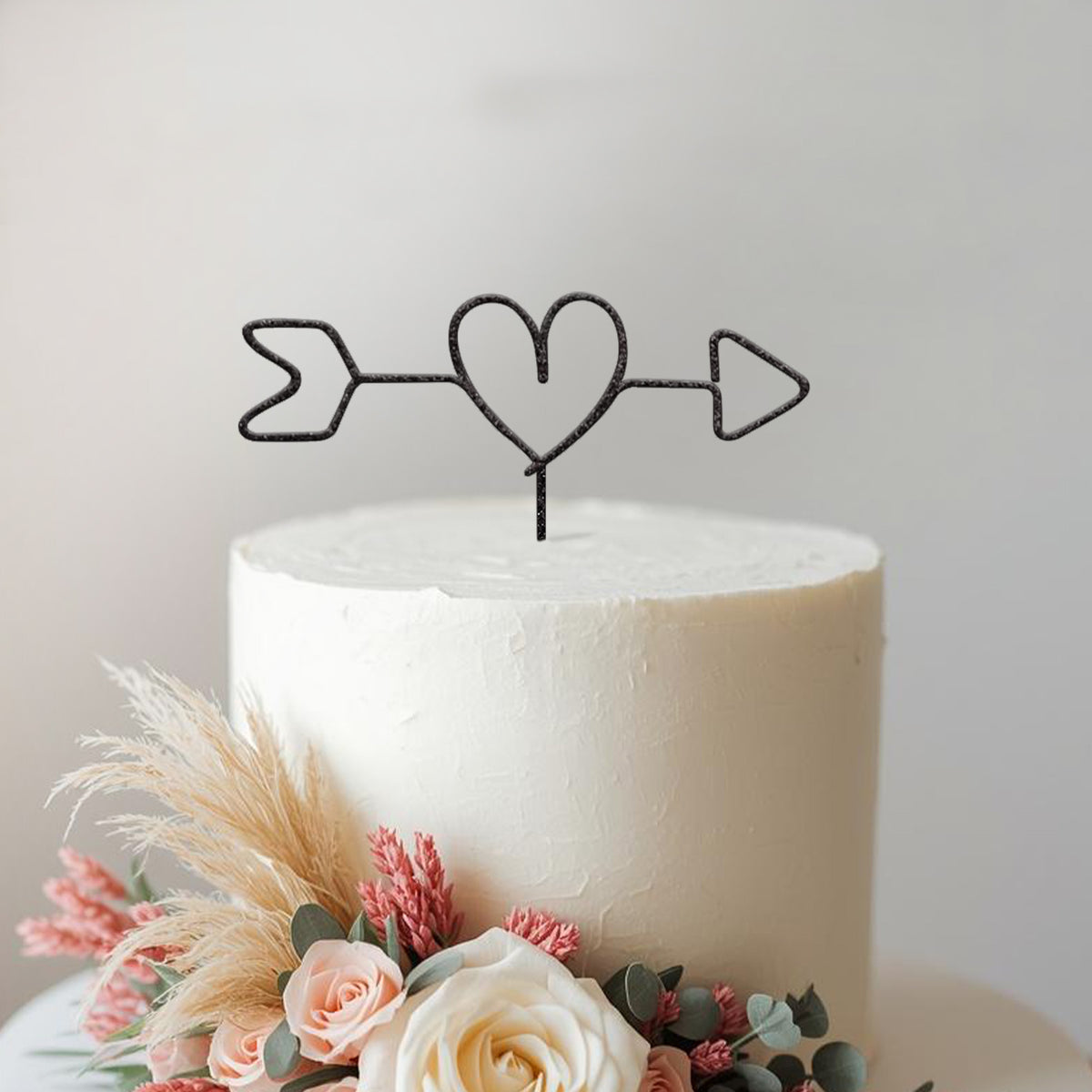 Heart and Arrow Wedding Cake Topper - view 2 Main image