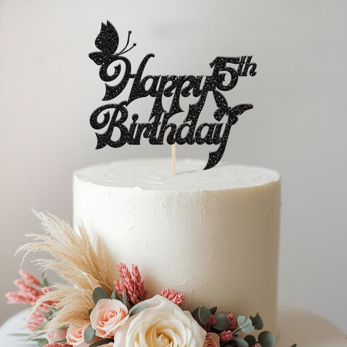 Personalised Butterfly Birthday Cake Topper Any Age - view 2 Main image