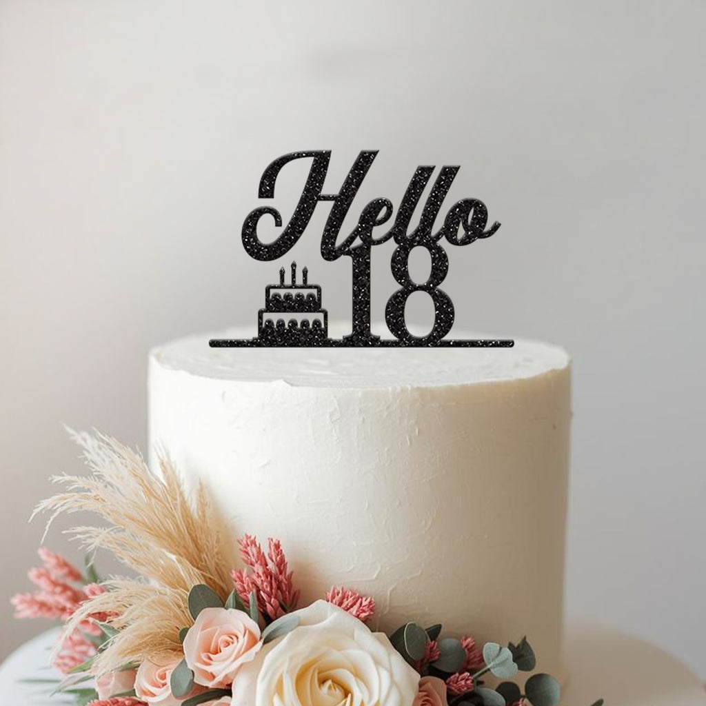 Hello 18 Birthday Cake Topper - view 2