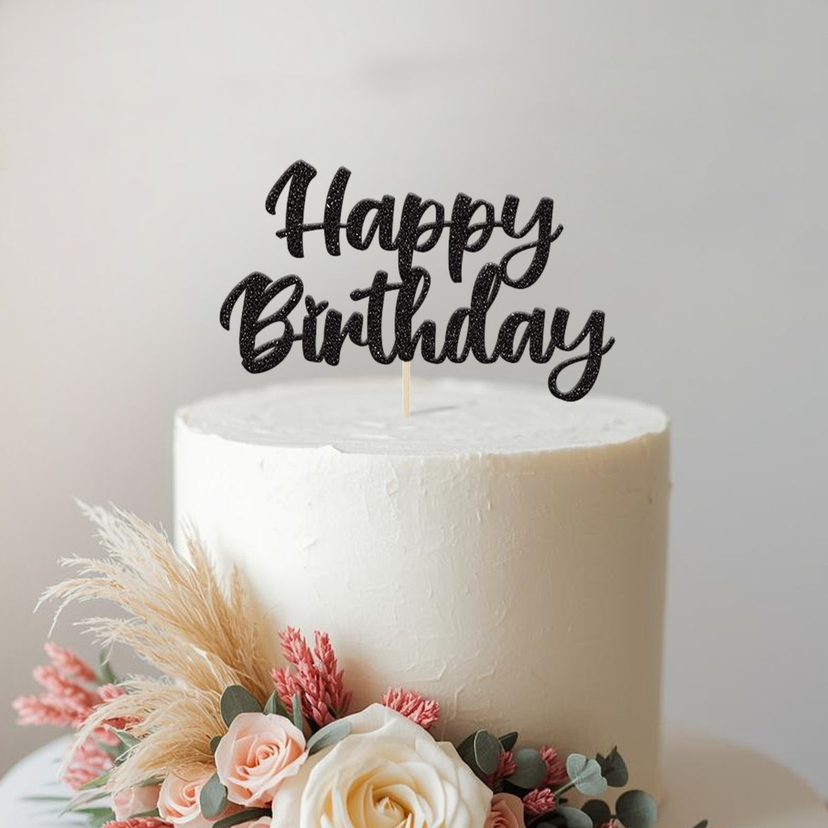 Happy Birthday Bold Script Cake Topper - view 2 Main image