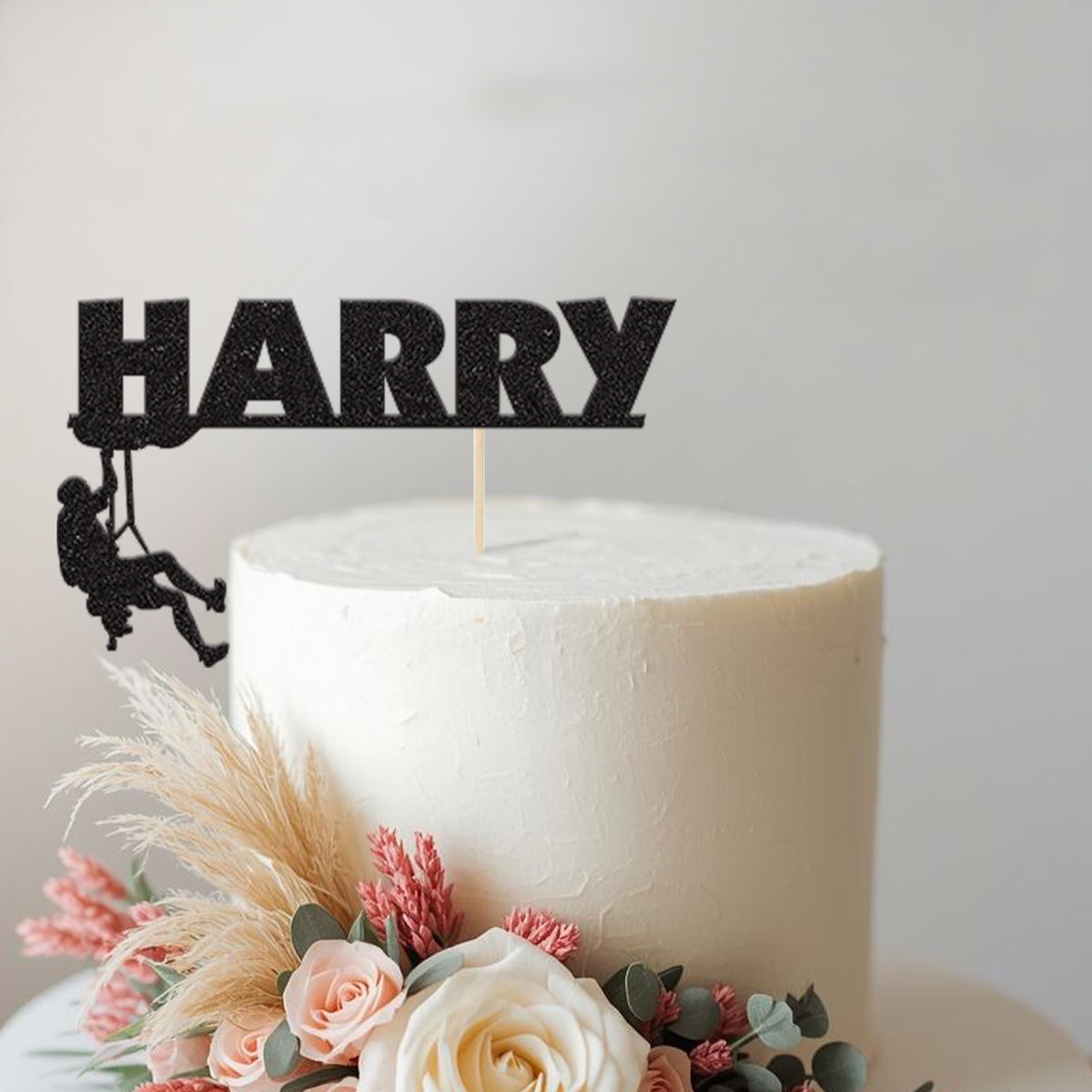 Personalised Rock Climber Cake Topper with Name - view 2