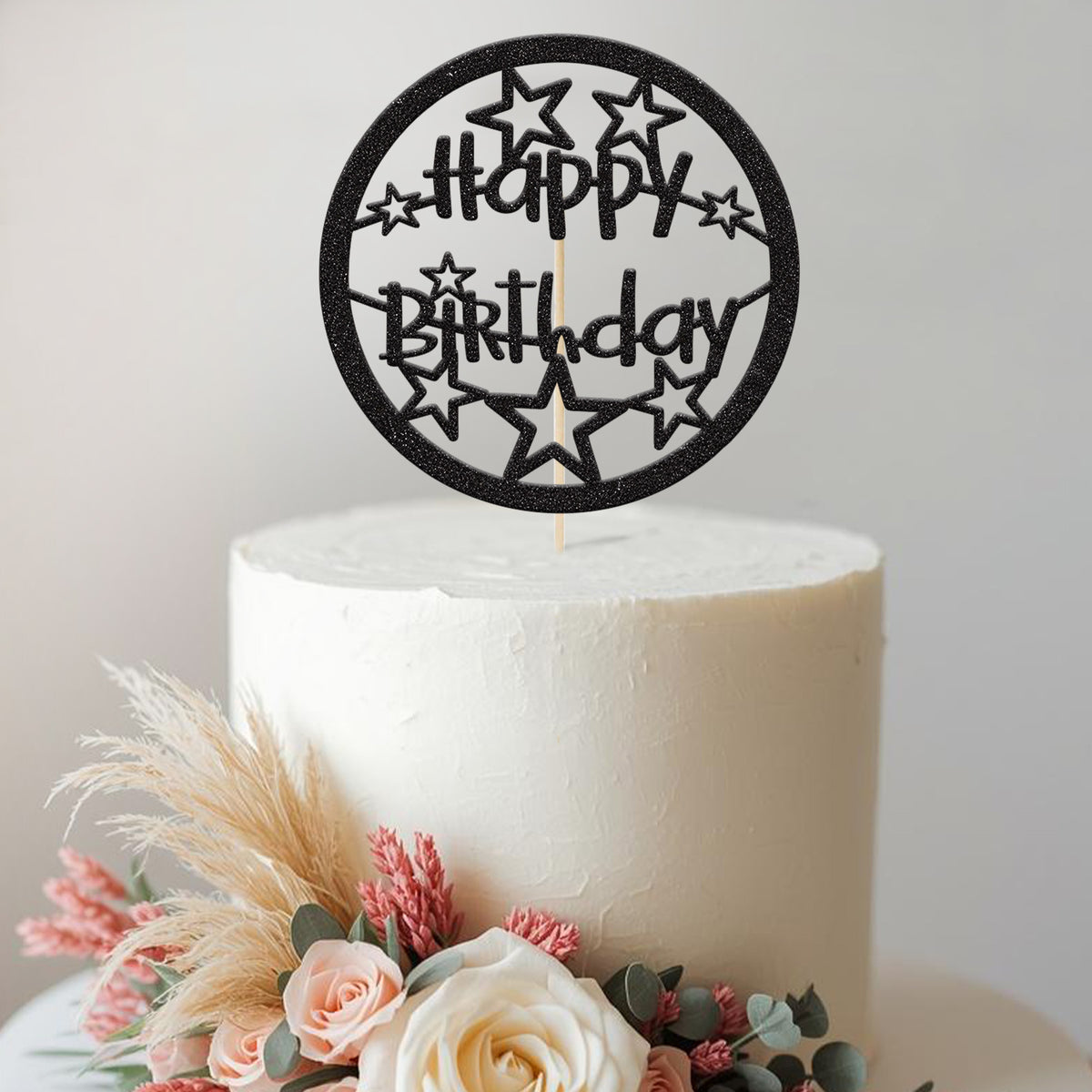 Happy Birthday Star Circle Cake Topper - view 2 Main image