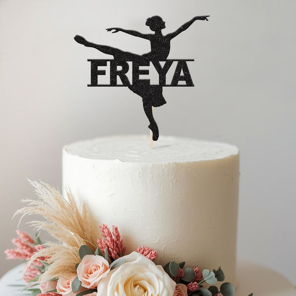 Personalised Ballerina Cake Topper with Name - view 2
