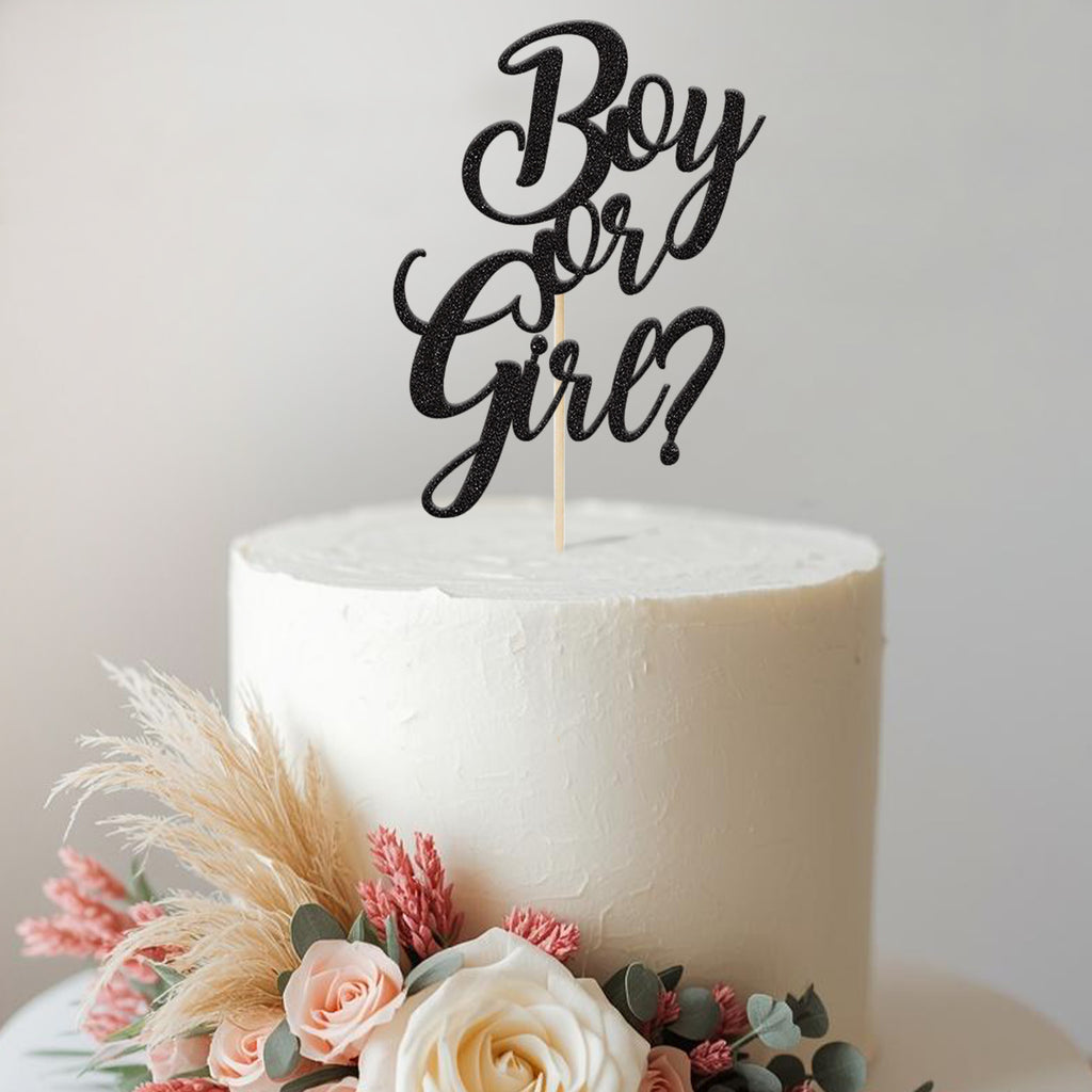 Boy or Girl Gender Reveal Cake Topper - view 2