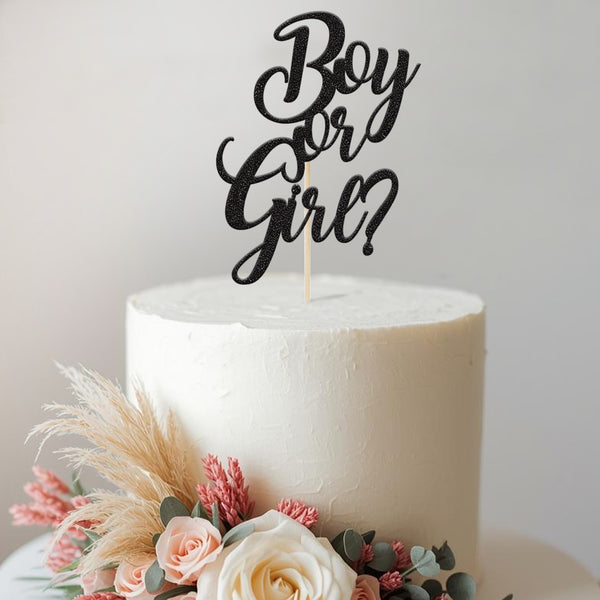 Boy or Girl Gender Reveal Cake Topper - view 2