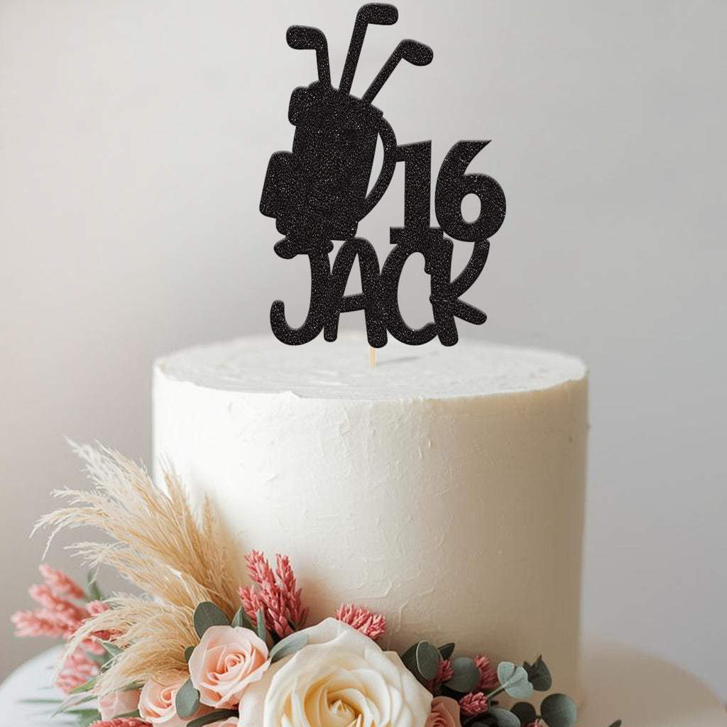 Personalised Golf Bag Birthday Cake Topper Any Age and Name - view 2