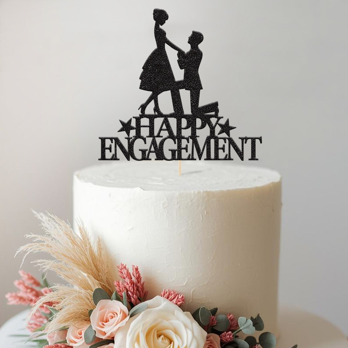 Happy Engagement Proposal Cake Topper - view 2 Main image