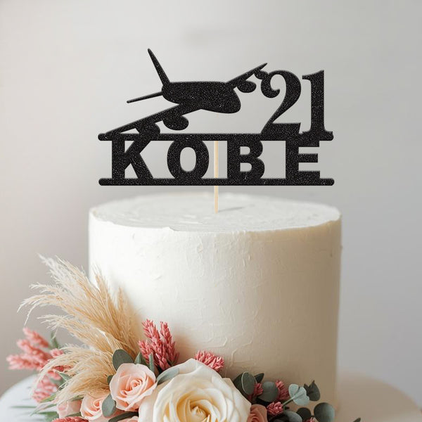 Personalised Aeroplane Cake Topper – Name & Age - view 2