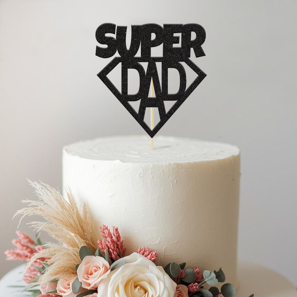 Super Dad Diamond Shield Cake Topper - view 2