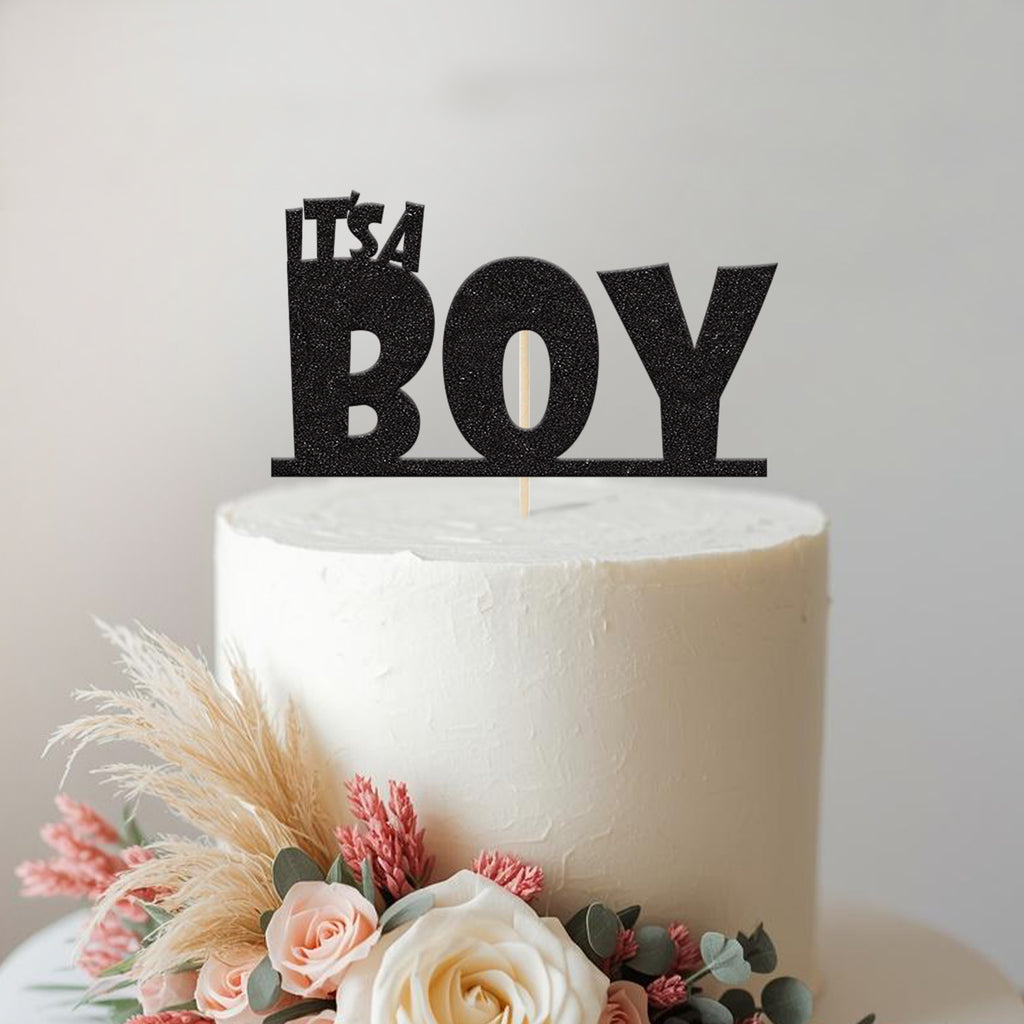 It’s a Boy Bold Lettering Baby Shower Cake Topper - view 2