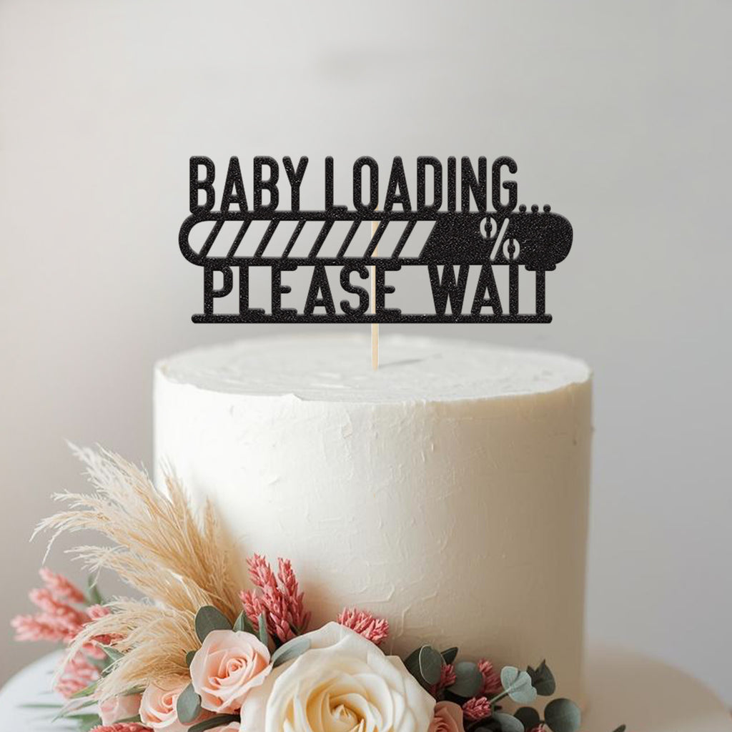 Baby Loading Please Wait Baby Shower Cake Topper - view 2
